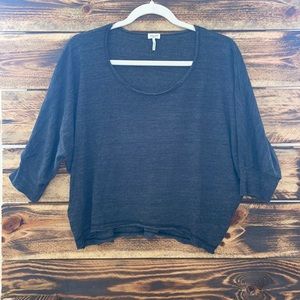Splendid cropped dolman 3/4 sleeve sweatshirt.